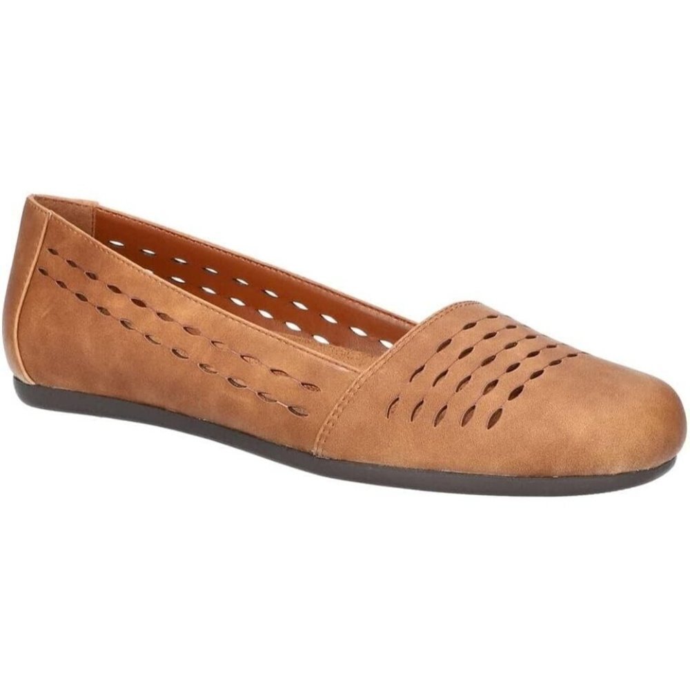 Easy Street Women's Isha Ballet Flat Tan Slip On NEW 5.5 ‎ M